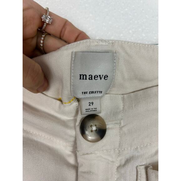 Maeve Cream Wide Leg Pants - Picture 9 of 11